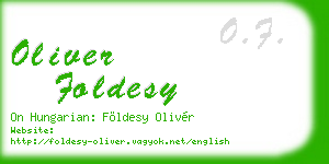 oliver foldesy business card