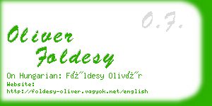 oliver foldesy business card